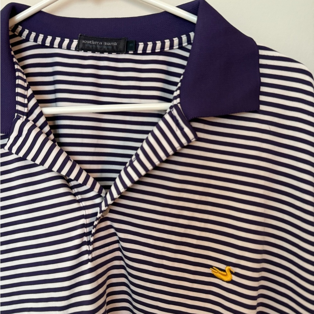 Southern Marsh Purple and White Striped Shirt